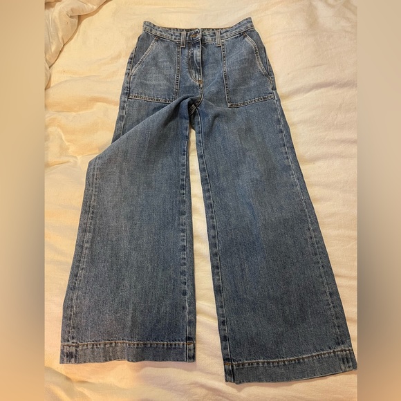 Vintage Italian Designer Etro high waisted jeans, cropped wide leg - Picture 3 of 10